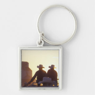 Porte-clés États-Unis, Wyoming, Pine Bluffs. Deux hommes seco