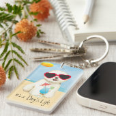 Porte-clés Été Bichon Frise (Devant droit)