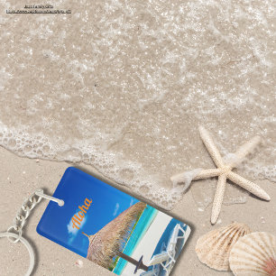 Porte-clés Été chaud Aloha photographie Hawaii plage bleu