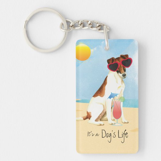 Porte-clés Été Feu Fox Terrier (Devant)
