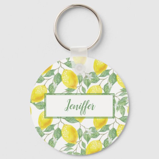 Porte-clés Été jaune citron doux. (Recto)