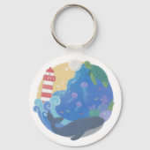 Porte-clés Été Ocean Whale Turtle & Lighthouse (Verso)