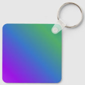 Porte-clés Été tropical (dégradé vert-bleu-violet) (Dos)