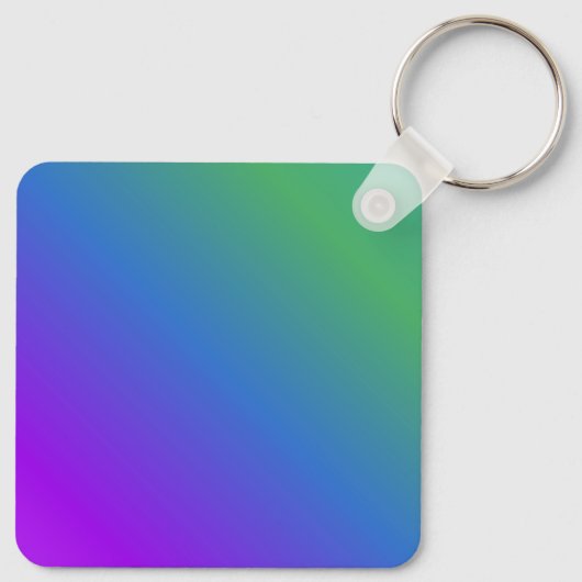 Porte-clés Été tropical (dégradé vert-bleu-violet) (Dos)