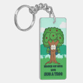Porte-clés Étendez Votre Amour, Enlacez Un Arbre (Devant gauche)