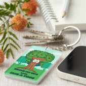 Porte-clés Étendez Votre Amour, Enlacez Un Arbre (Devant droit)