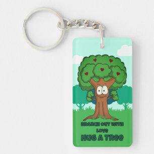 Porte-clés Étendez Votre Amour, Enlacez Un Arbre