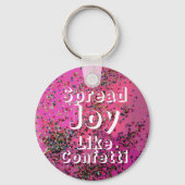Porte-clés Étendre La Joie Comme Confetti Magenta (Verso)