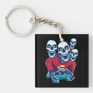 Porte-clés Eternal Gaming Brotherhood : Le Red Gamer Skeleton