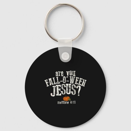 Porte-clés Êtes-vous Fall-o-ween Jésus Citrouille Christian H (Recto)
