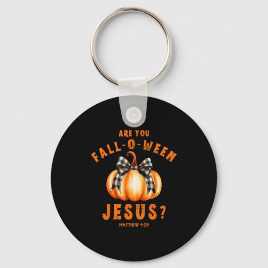 Porte-clés Êtes-vous Fall-o-ween Jésus Matthieu 4-19 Hallowee (Recto)