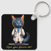 Porte-clés Êtes-Vous Feline Ok Anthropomorphique Chat Infirmi (Dos)