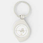 Porte-clés Éthéthoscope Médicale Monogramme (Devant)