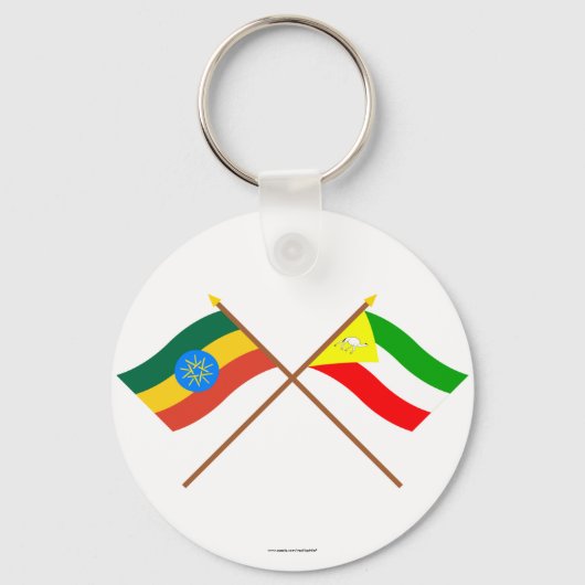 Porte-clés Ethiopia and Somali Crossed Flags (Recto)