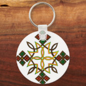 Porte-clés Ethiopian Cross Button Keychains, T-Shirts (Recto)