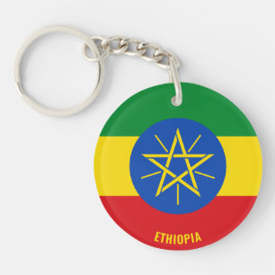 Porte-clés Ethiopie Drapeau Charme Patriotique