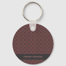 Ethnic Boho Antique Motif Brown rose rouge