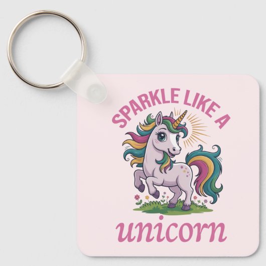 Porte-clés Étincelle comme une licorne (Recto)