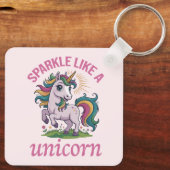 Porte-clés Étincelle comme une licorne (Verso)