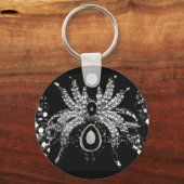 Porte-clés Étincelle de diamant en strass araignée (Recto)