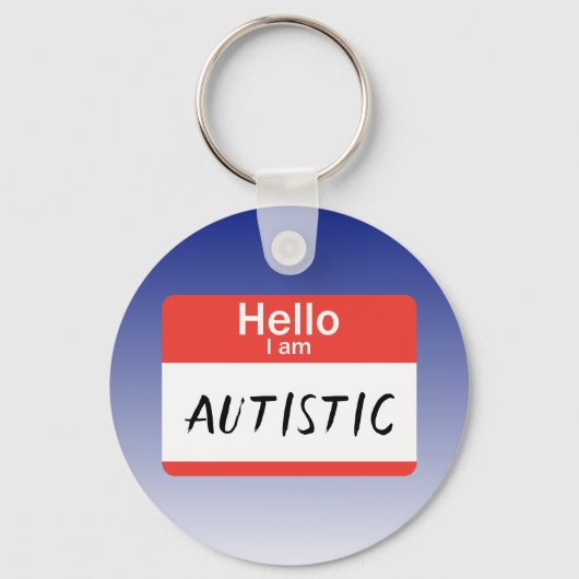 Porte-clés Étiquette Autiste (Recto)