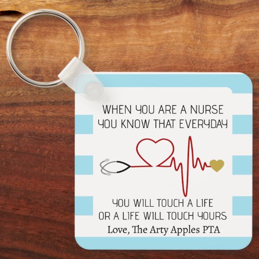 Porte-clés étiquette d'appréciation de l'infirmière (Recto)