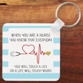 Porte-clés étiquette d'appréciation de l'infirmière (Verso)