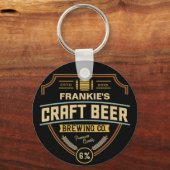 Porte-clés Étiquette de bière artisanal personnalisé brasseri (Recto)