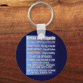 Porte-clés Étiquette de chien de service (Recto)