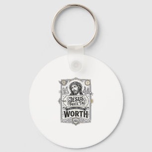 Porte-clés Étiquette de prix de Jésus vaut Étiquette de prix