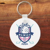 Porte-clés Étiquette de sac de golf - personnalisée (Recto)