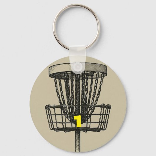 Porte-clés étiquette de sac de golf sur disque (Recto)