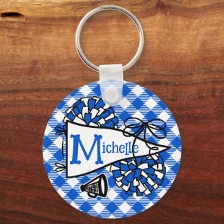 Porte-clés Étiquette de sac personnalisée fanion bleu royal