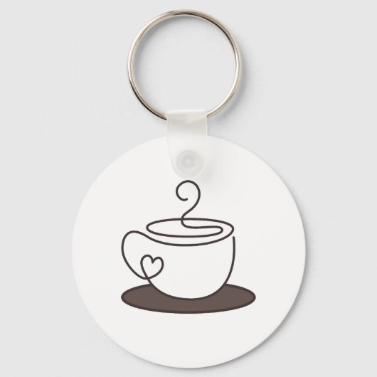 Porte-clés Étiquette de tasse à café (Recto)