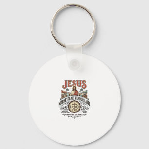 Porte-clés Étiquette de vendeur du marché de Jésus Marché de