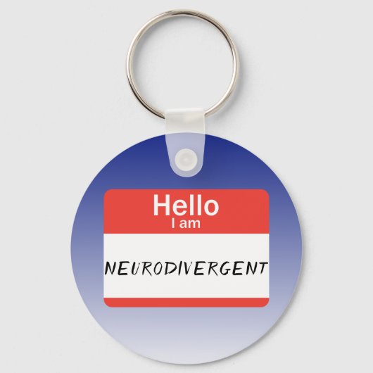 Porte-clés Étiquette Neurodivergent (Recto)
