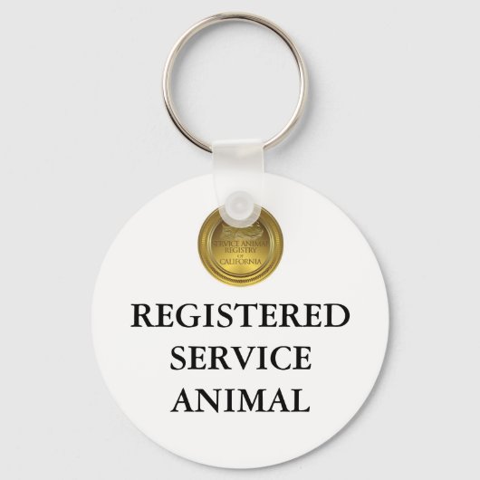 Porte-clés Étiquette ou Porte - clé d'animal de service enreg (Recto)