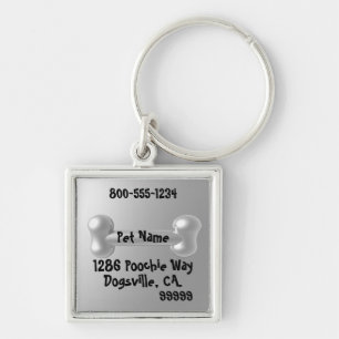 Porte-clés Étiquette personnalisable d'identification de