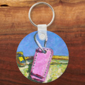 Porte-clés Étiquette Rose (Recto)