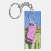 Porte-clés Étiquette Rose (Devant gauche)