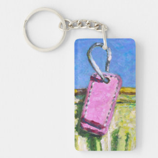 Porte-clés Étiquette Rose