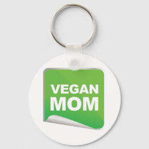 Porte-clés Étiquette végétalien de maman