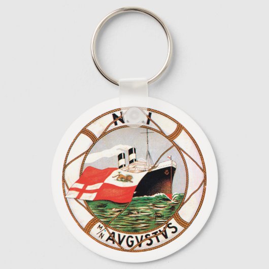 Porte-clés Étiquette vintage Ocean Liner (Recto)