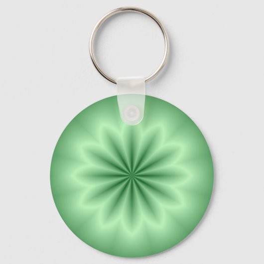 Porte-clés Étoile Abstraite Verte (Recto)