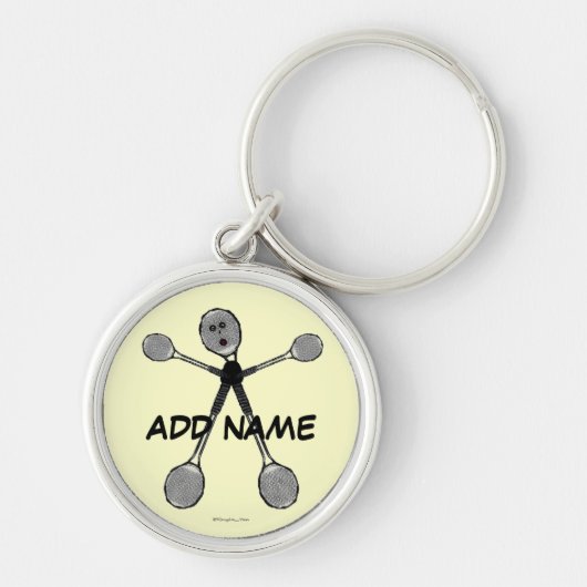 Porte-clés Étoile de badminton personnalisée (Devant)