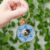 Porte-clés Étoile de David de Hanoukka - Terrier tibétain (Main)