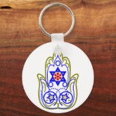 Porte-clés Étoile de David Hamsa Main de Miriam (Recto)