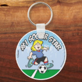 Porte-clés Étoile de football fille (Recto)