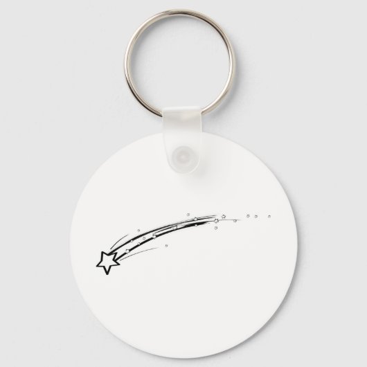 Porte-clés Étoile de tir noire et blanche (Recto)