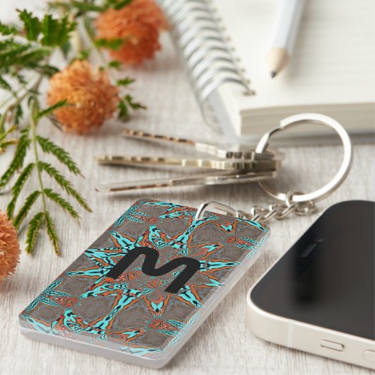 Porte-clés Étoile fractale du Monogramme de complexité future (Devant droit)